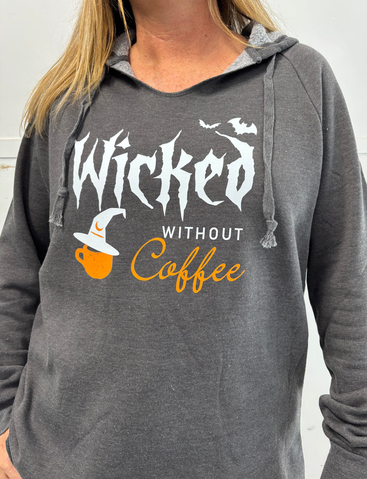 Wicked without Coffee hooded tunic