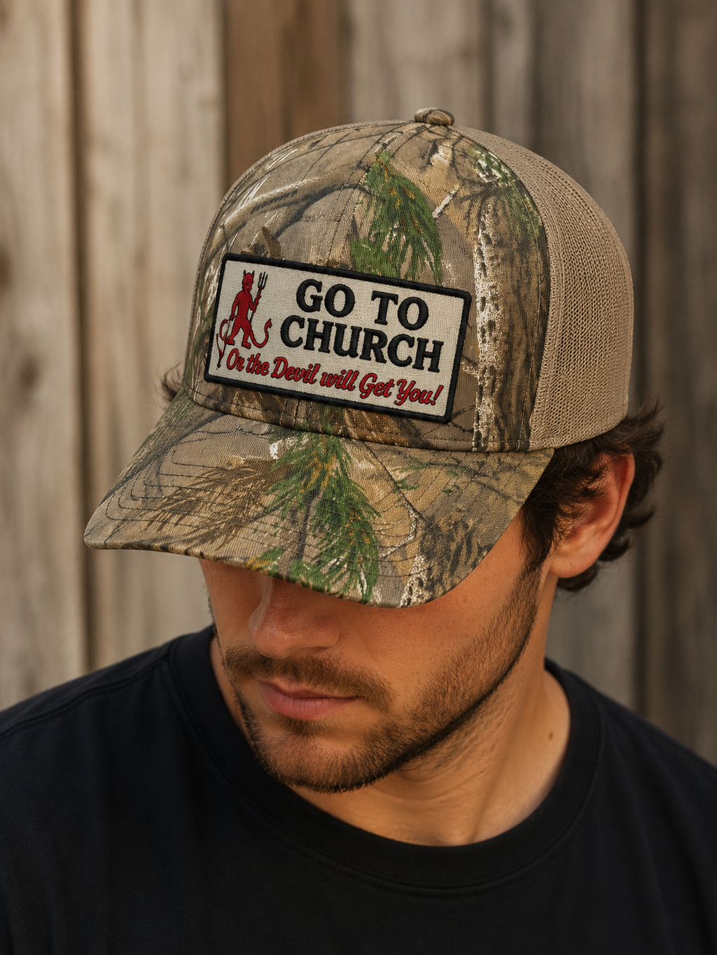 “Go to church or the devil will get you” - hat