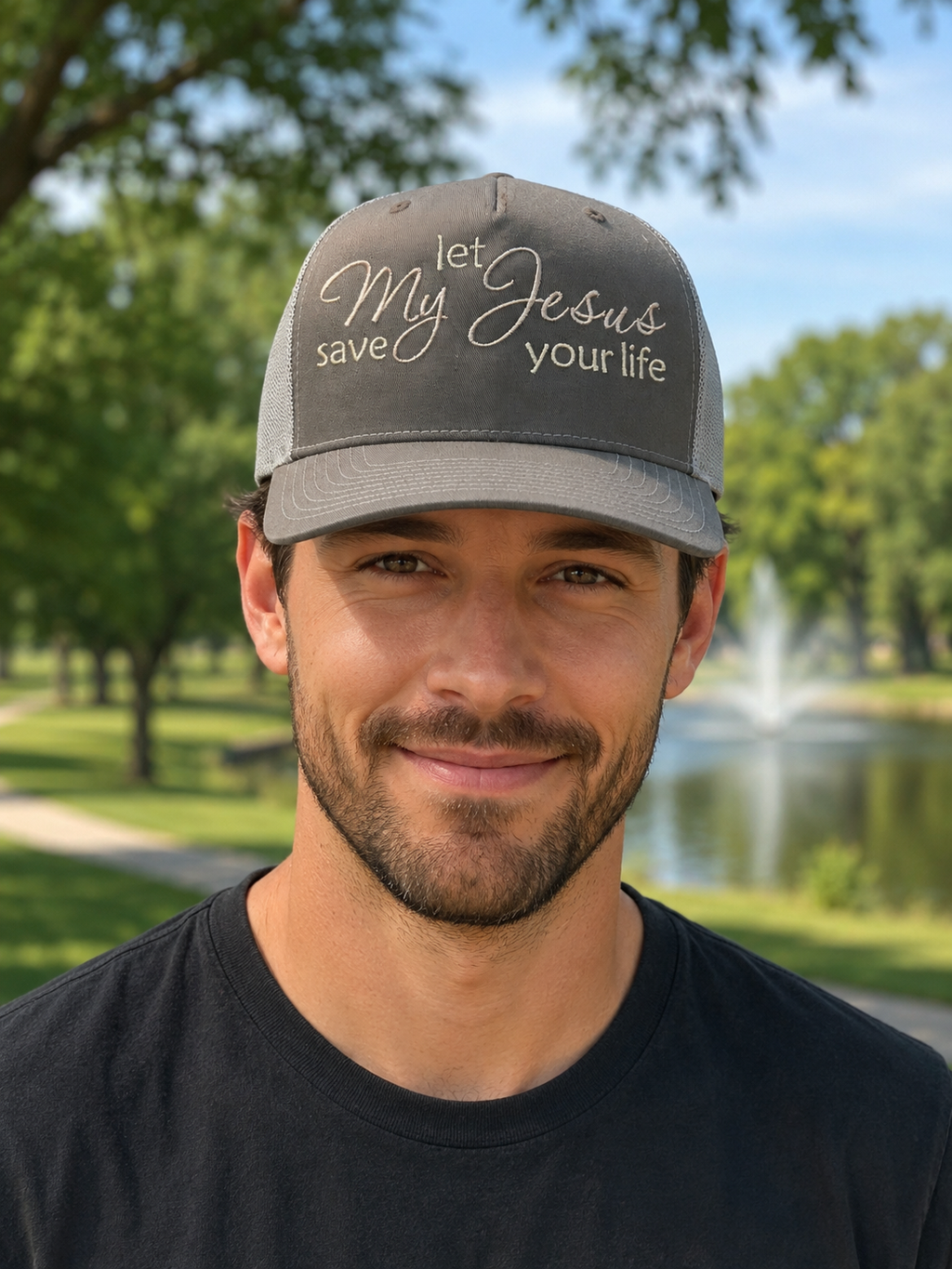 Let my Jesus save your life Richardson 112 trucker hat