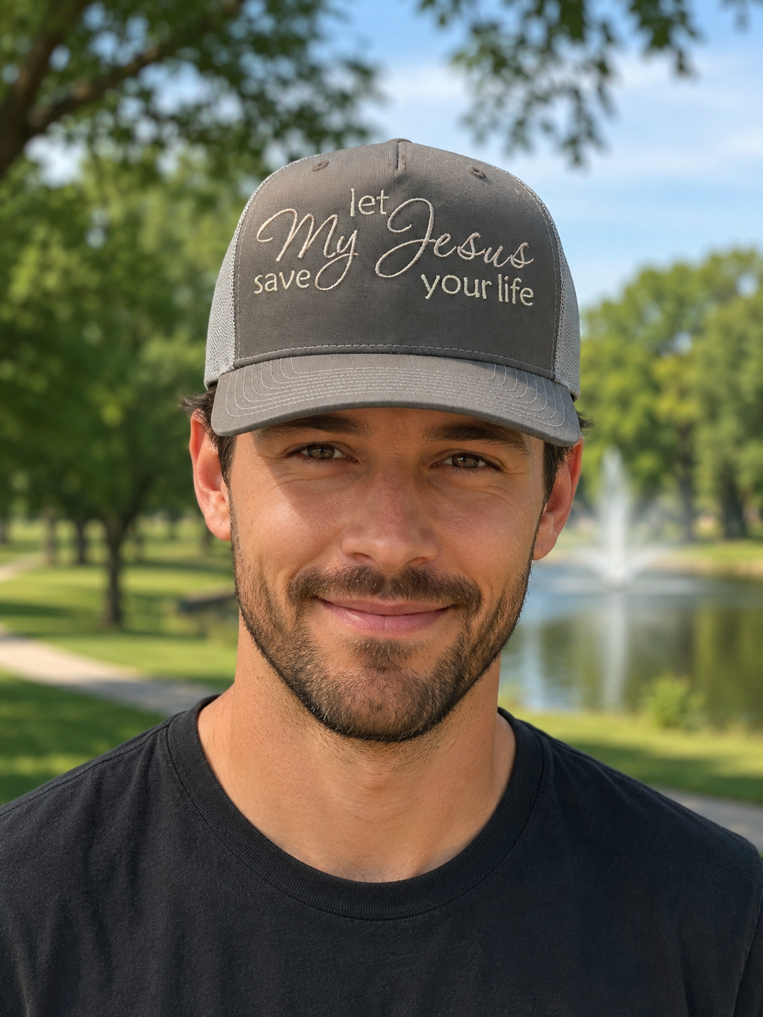 Let my Jesus save your life Richardson 112 trucker hat