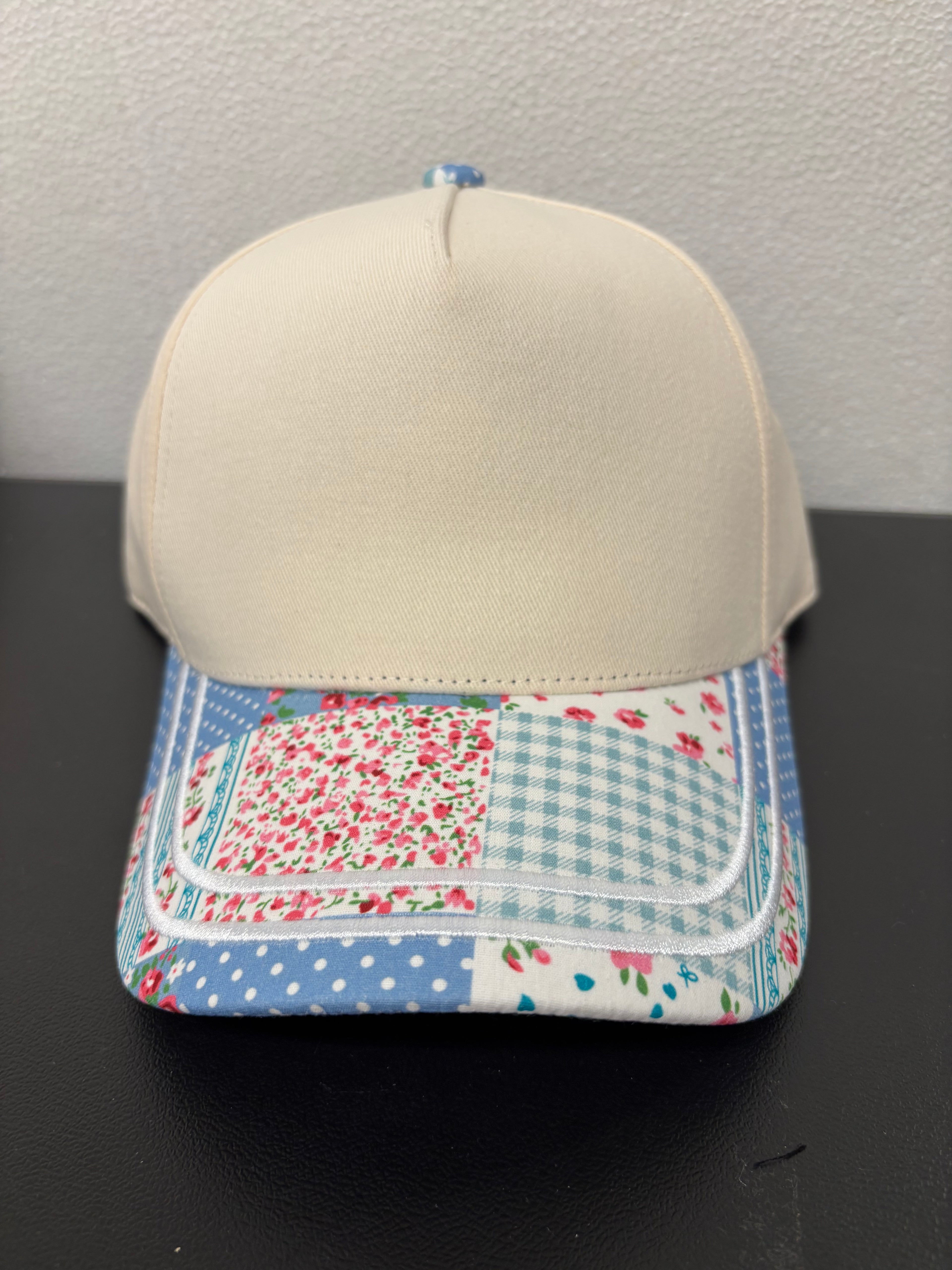 Ladies hat - Floral Quilt Block Patterns - three colors