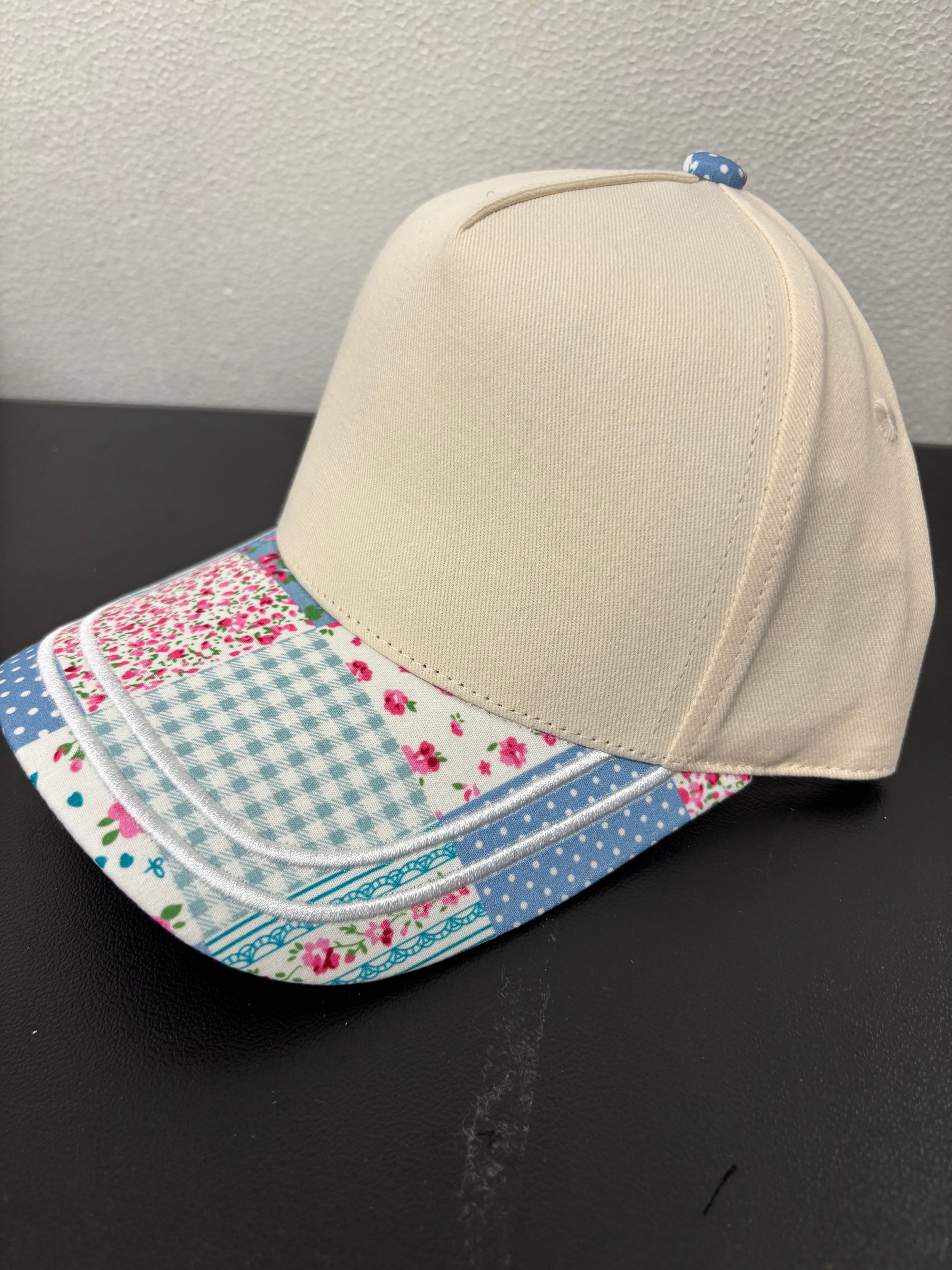 Ladies hat - Floral Quilt Block Patterns - three colors