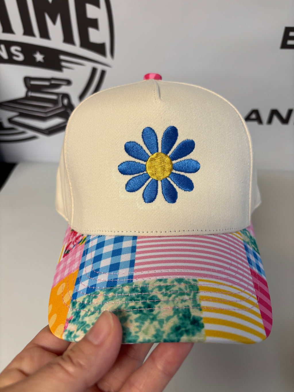 Flower Daisy Colorful Colorblock Hat