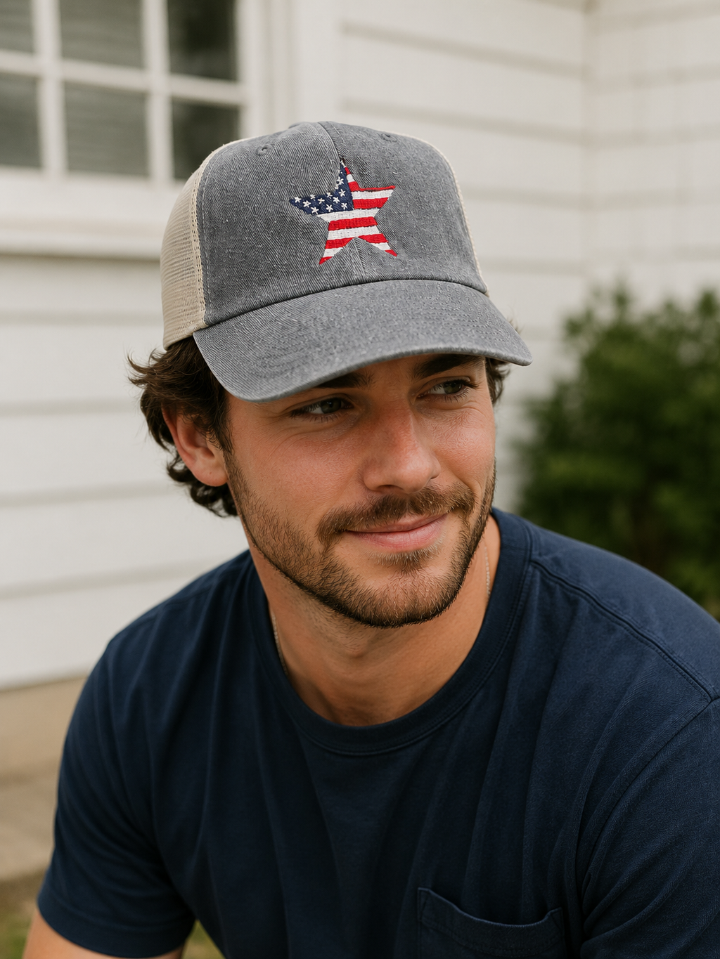 American Flag Star Hat Red, White or Blue
