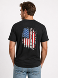 Freedom Flag t-shirt, black short sleeve