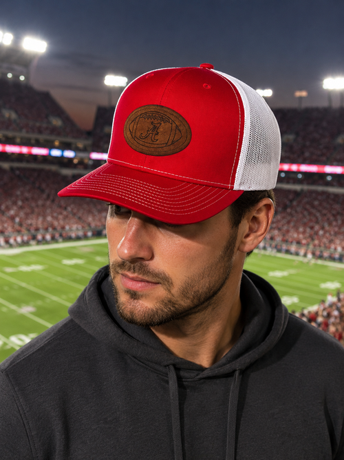 Alabama Football Leather Patch Hat