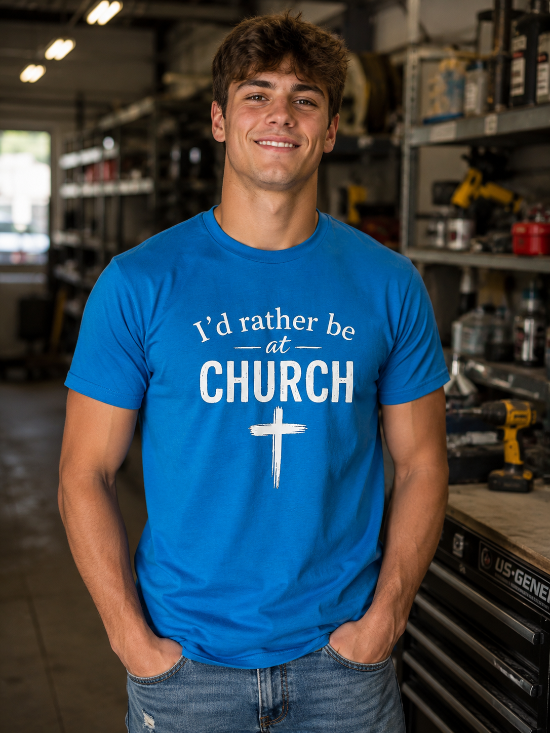 I'd Rather be at Church shirt
