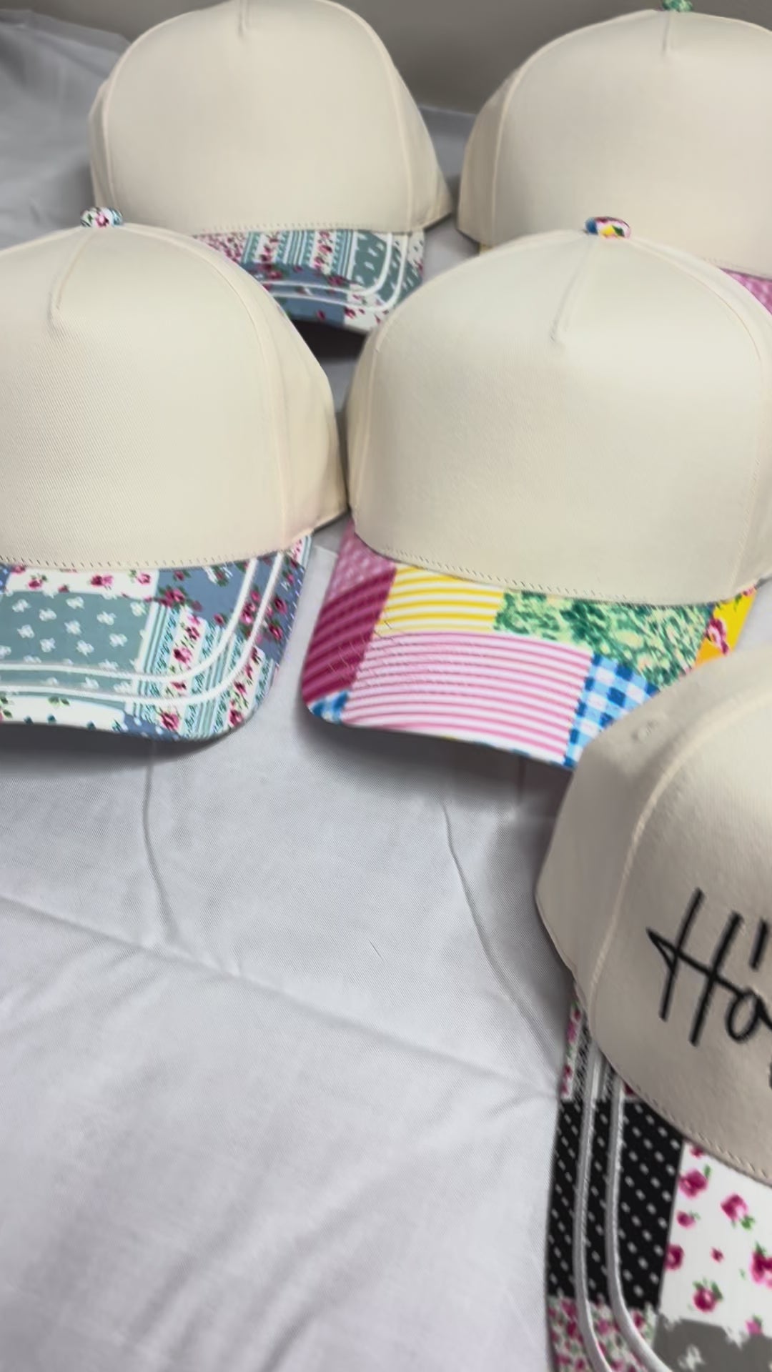 Ladies hat - Floral Quilt Block Patterns - three colors